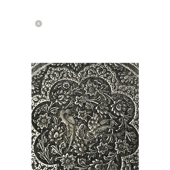 Vintage Antique Persian Hand Hammered Etched Bird Floral Home Decor Wall Plate - Picture 4 of 11
